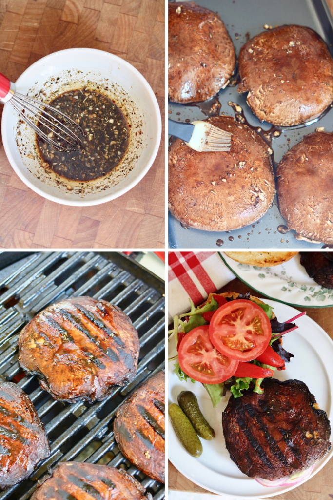 step by step photos how to make vegan portobello mushroom burgers