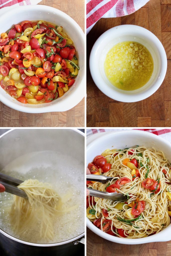 step by step photos how to make easy cherry tomato pasta