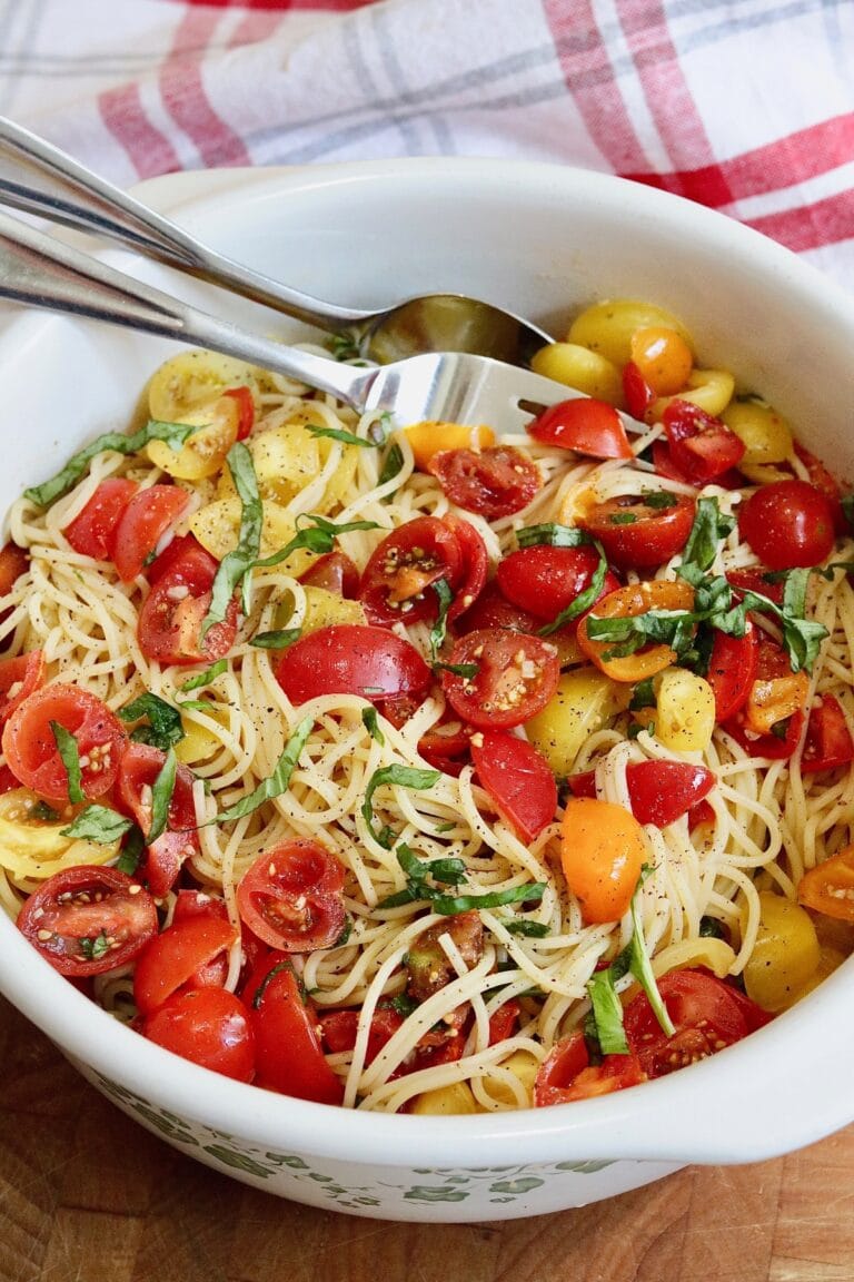 Easy Cherry Tomato Pasta The Cheeky Chickpea
