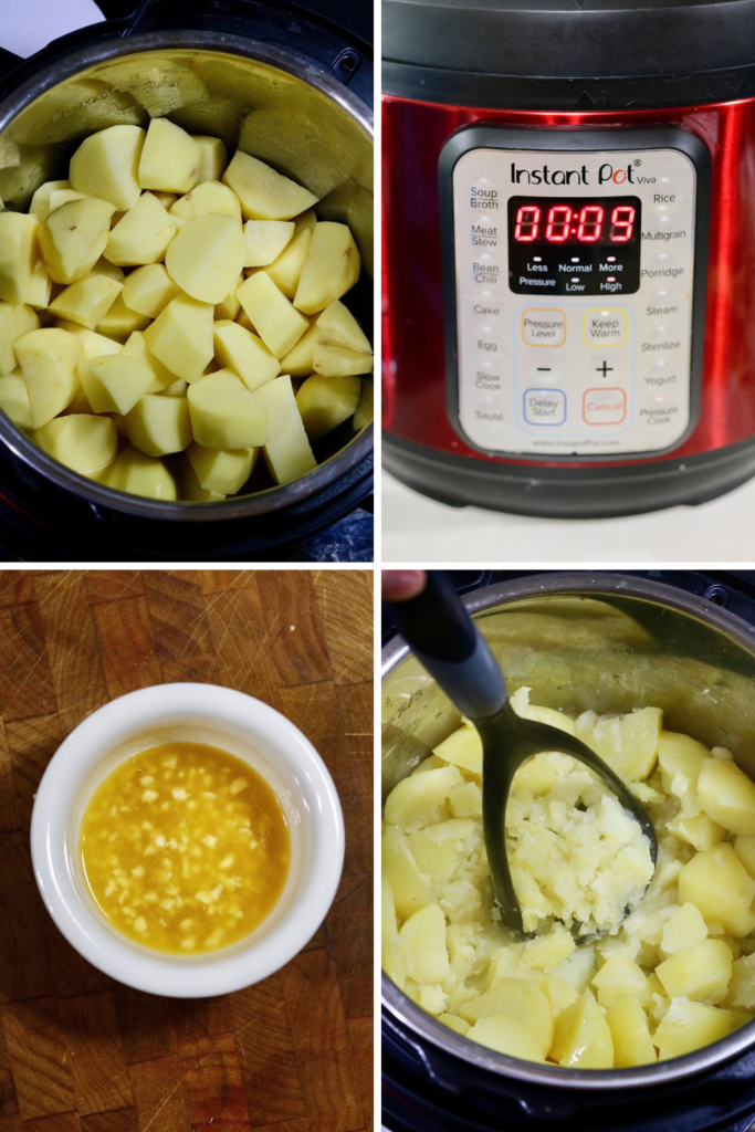 step by step photos how to make no drain instant pot mashed potatoes