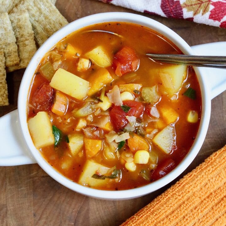 Instant Pot Vegetable Soup (Vegan) - The Cheeky Chickpea