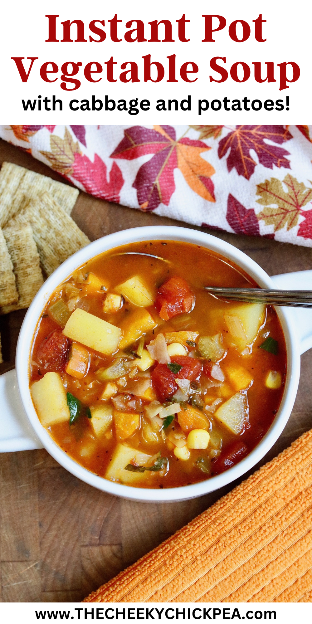 Instant Pot Vegetable Soup (Vegan) - The Cheeky Chickpea