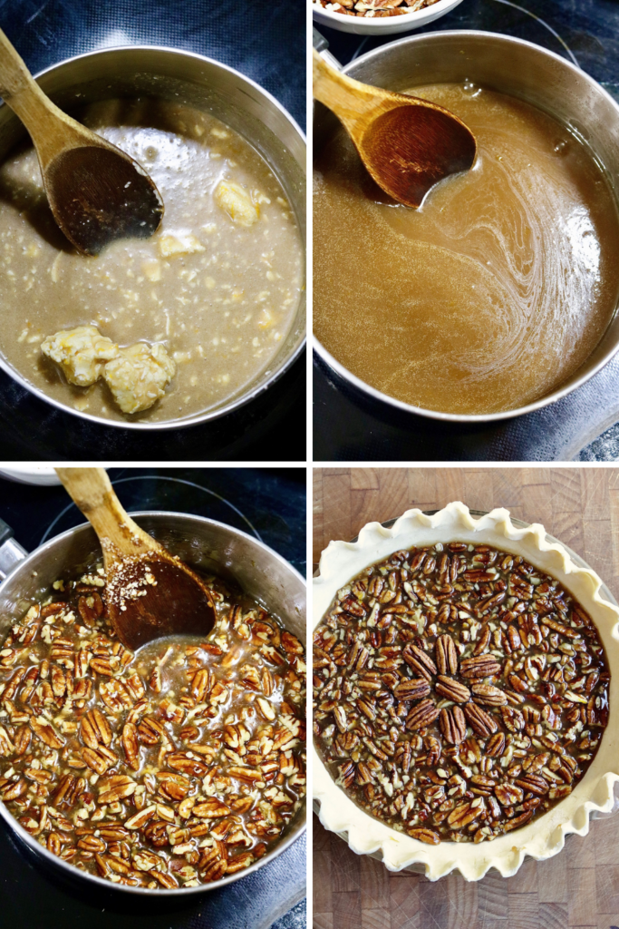 step by step photos how to make vegan pecan pie