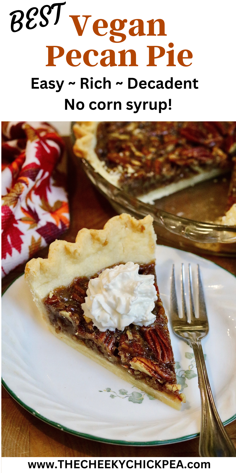 Vegan Pecan Pie - The Cheeky Chickpea