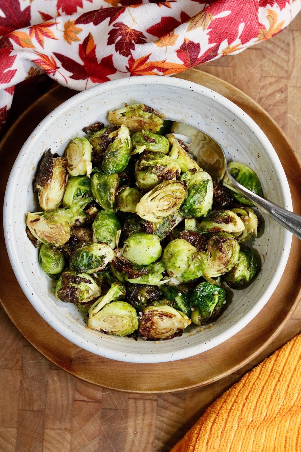 Air Fryer Brussels Sprouts with Balsamic Miso Glaze The Cheeky Chickpea