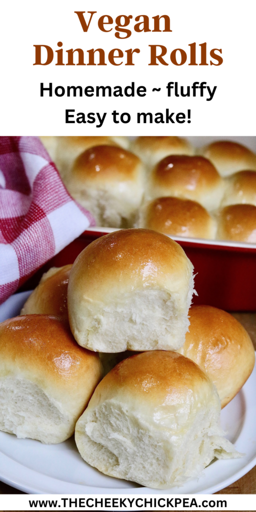 a plate of vegan dinner rolls ready to serve