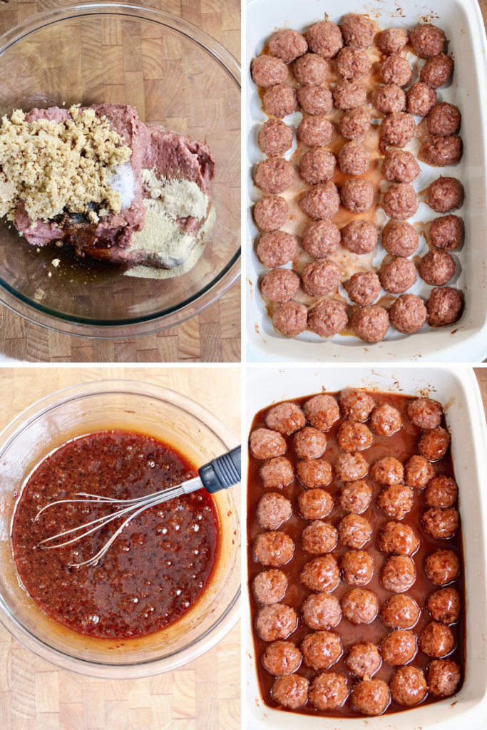 step by step photos how to make vegan grape jelly cocktail meatballs 