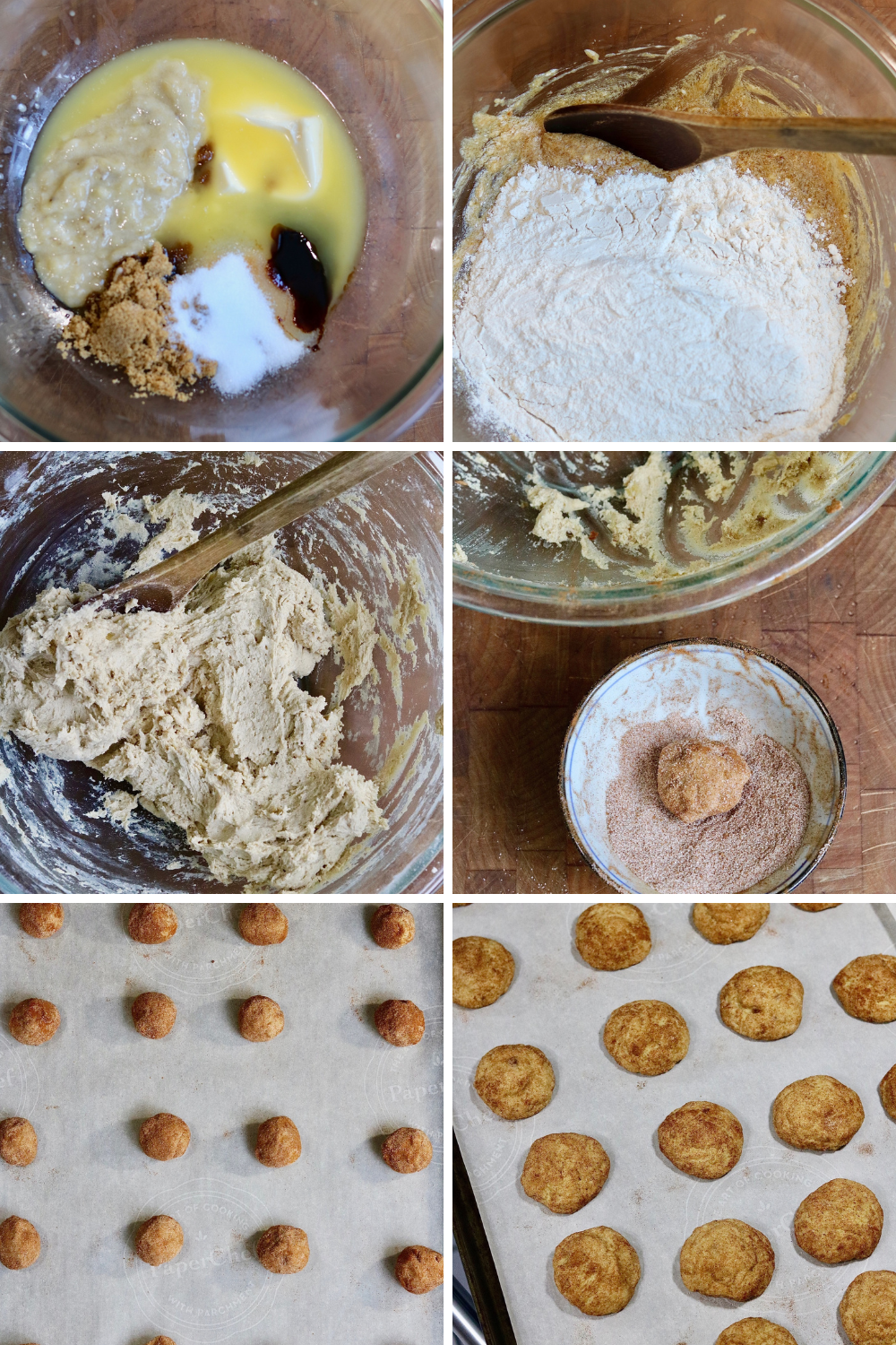 step by step photos how to make vegan snickerdoodles