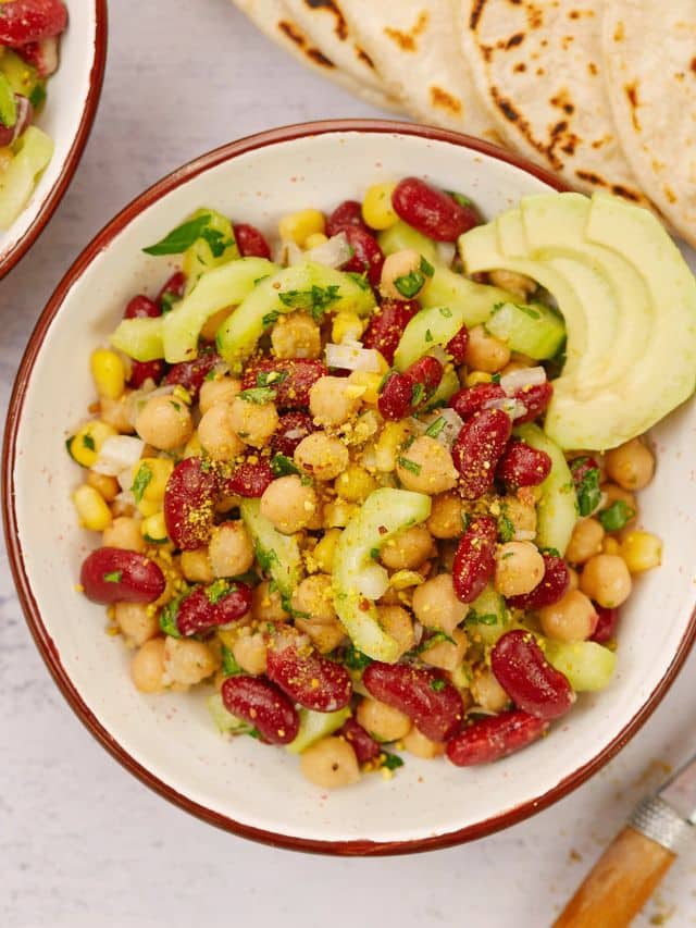 Vegan Red Bean Salad Recipe The Cheeky Chickpea