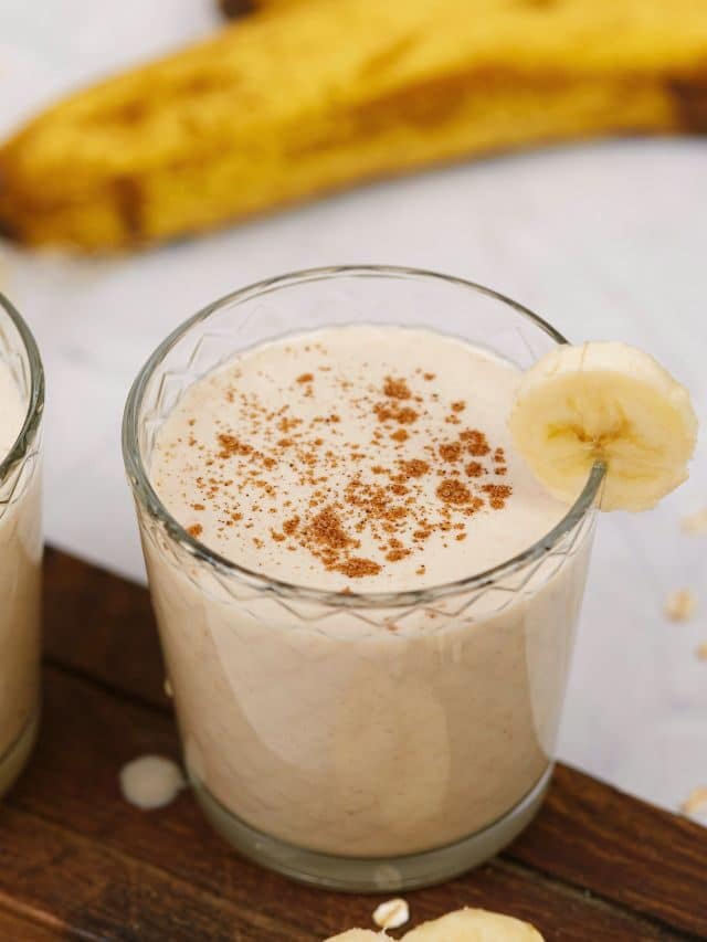 Oat Smoothie with Peanut Butter {Vegan}