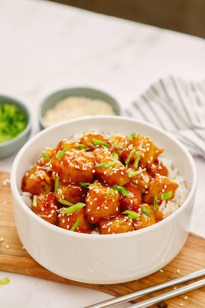 Sweet and Sour Tofu - The Cheeky Chickpea