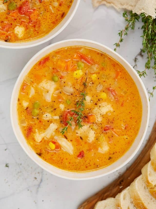 Creamy Vegan Vegetable Soup