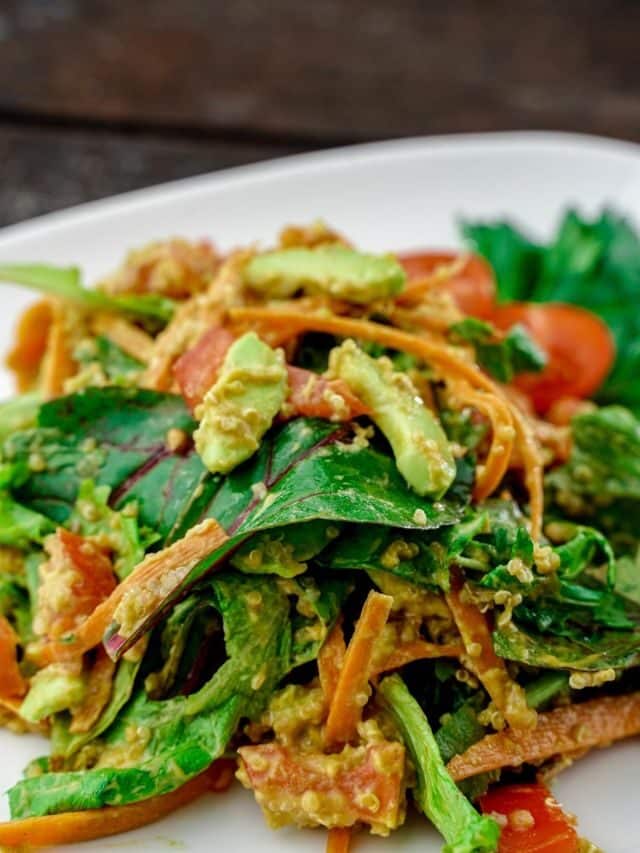 Quinoa Salad with Avocado and Mustard Dressing