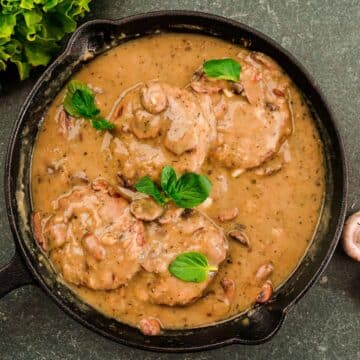 Vegan Lentil Salisbury Steak - The Cheeky Chickpea