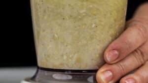 cashew cream being blended