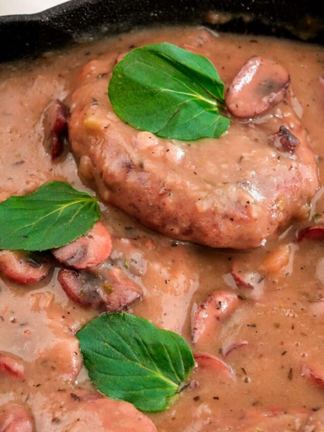 Vegan Lentil Salisbury Steak