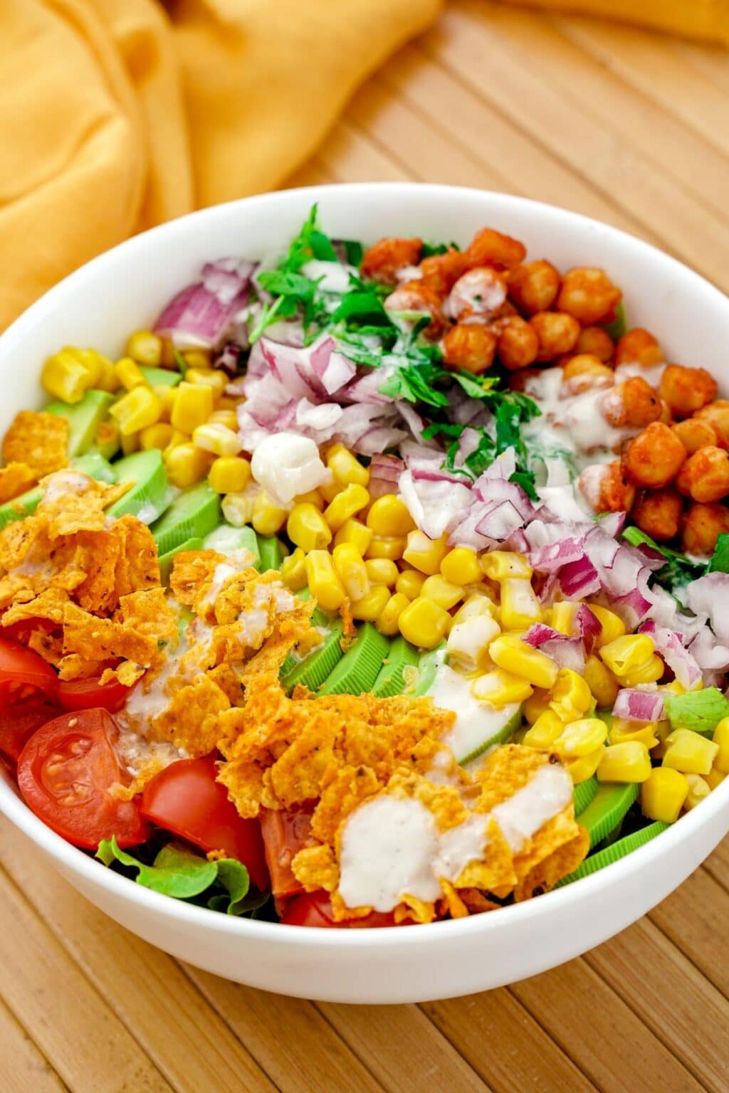 Vegan BBQ Chickpea Chopped Salad - The Cheeky Chickpea