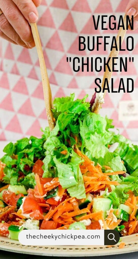 Vegan Buffalo Chicken Salad Recipe - The Cheeky Chickpea