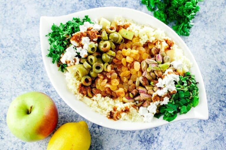 Moroccan Inspired Couscous Salad - The Cheeky Chickpea