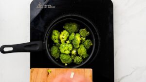 broccoli in saucepan