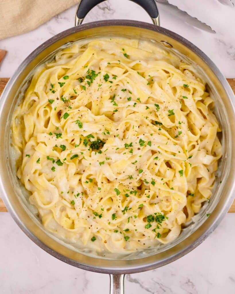 Creamy Vegan Cauliflower Alfredo - The Cheeky Chickpea