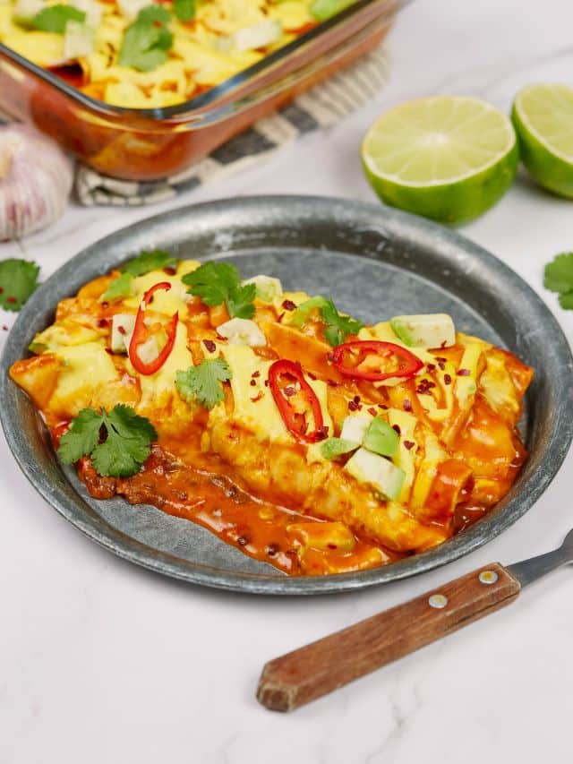Plant Based Lentil Enchiladas